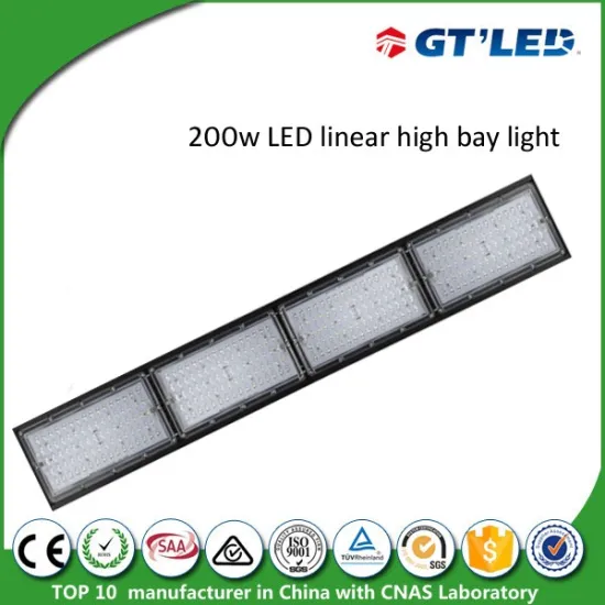 110lm/w Linear High Bay Light Led 200W Sport Hall Lamp