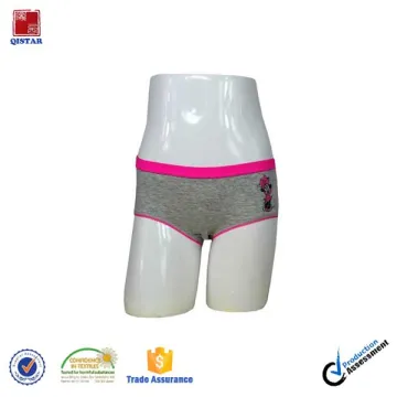 Wholesale Grey Color Little Girl Brief / Cotton Undderwear Panties Girl