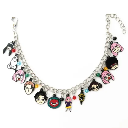 High Quality Wholesales: Custom Zinc Alloy SPY FAMILY Charm Bracelet