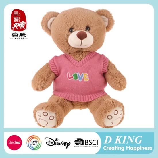 Wholesale teddy bear plush toys with sweater for Valentine's Day