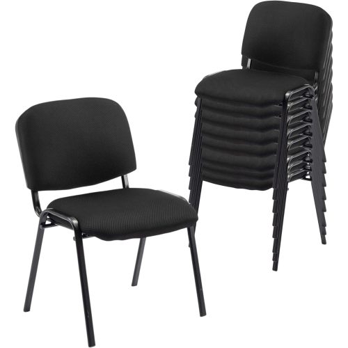 Stackable Black Fabric Office Chair