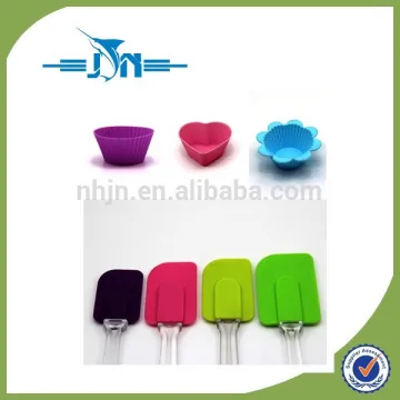 plastic /wooden private label silicone spatula