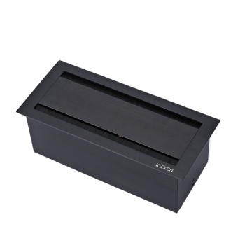 iGERCN Double Casing Aluminum Brushed Desktop Flip-Up Power Sockets: Dust-Proof Flip-Open Tabletop Power Outlets for Kitchen Socket