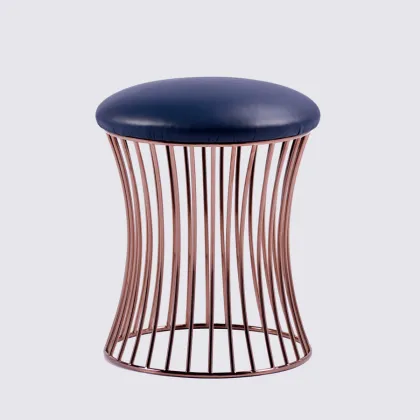 Goolee Simple Design Soft Leather Small Stool Chair For Home Decor