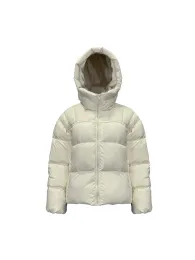 Ladies' beige warm down jacket