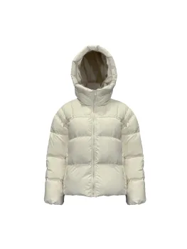 Ladies' beige warm down jacket