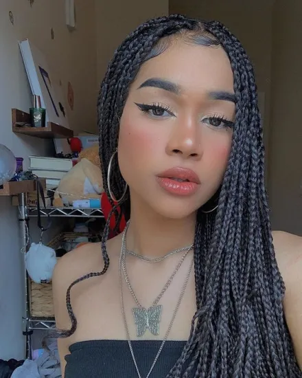 Wholesale Side Part Handmade Braided Box Braids Wig Front Wigs for African Women Cosplay Lace Wig Black Hair Synthetic Lace Long