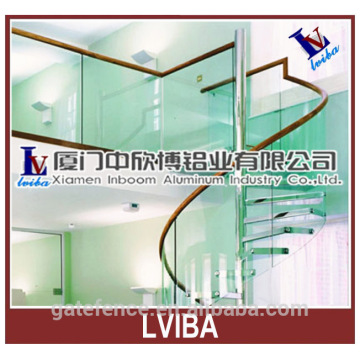 Modern stair glass railing prices