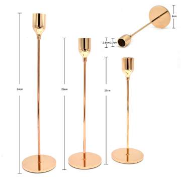 Tall Gold Taper Candle Holders