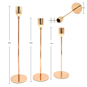 Tall Gold Taper Candle Holders