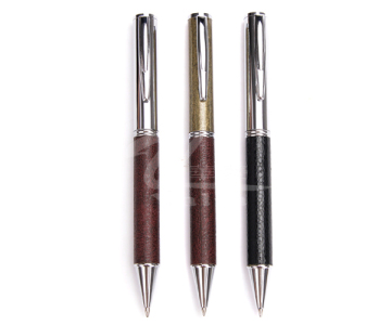 Exqusite Gift Items Metal Pen with Leather