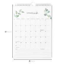 Gemakkelijke planning 12 maanden verticale wandkalender