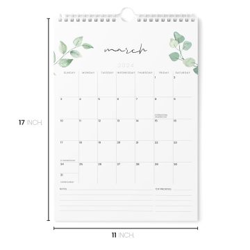 Gemakkelijke planning 12 maanden verticale wandkalender