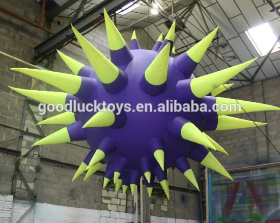 LED party and weddig stage decoration inflatable spiky ball lighting