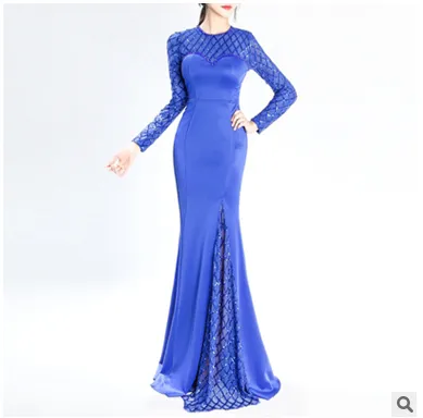New long sleeved fishtail dress dinner party