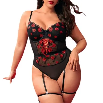 High Quality Lace Plus Size 3XL 4XL ODM OEM Custom Logo Label Fat Women Lingerie Bodysuit