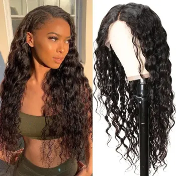 VIYA Deep Wave 13x4 Lace Front Human Hair Wigs for Black Women Prepluck Glueless Brazilian Lace Frontal Wig