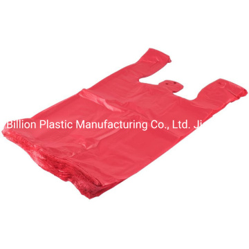 White Gravure printing Wholesale Custom Size T Shirt Packing Shopping Grocery Plastic Bag