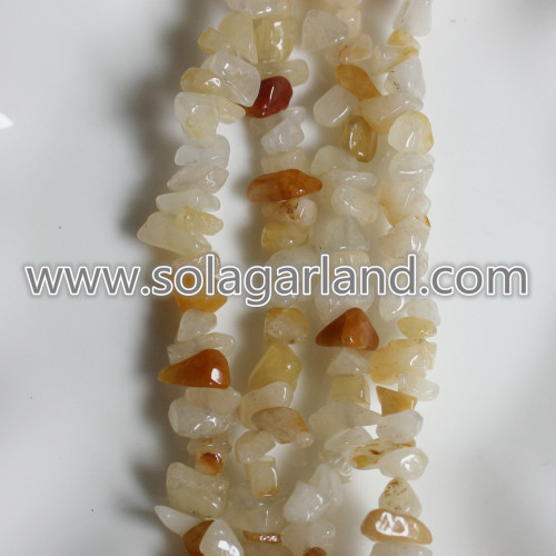 31.5" Length Natural Crystal Gravel Chip Irregular Beads