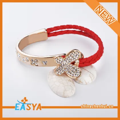 OEM Design Red Rope Bracelet With Metal