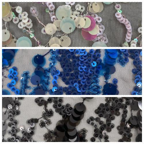 Gorgeous Multicolor Circle Spangle Embroidery Fabric