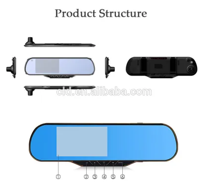 Rotate Bracket 5.0'' Touch Screen 1080P Car Micro Camera