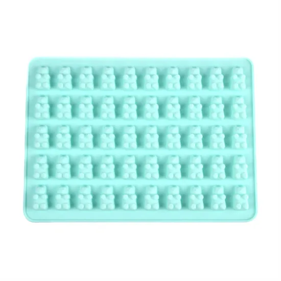 50-Cavity Silicone Candy Whiskey Ice Gummy Bear Mold: Create Customized Treats and Refreshments at Home