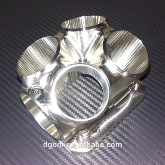 cnc machining billet turbo head manifold merge collector