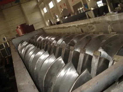 Chemical waste products blade drying