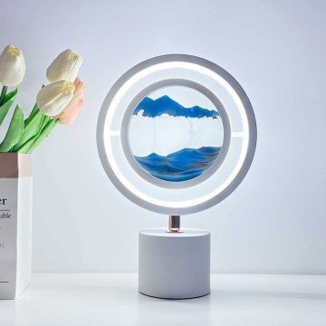 Smart Bedside Table Lamp with Dimmer and Moving Sand Pattern