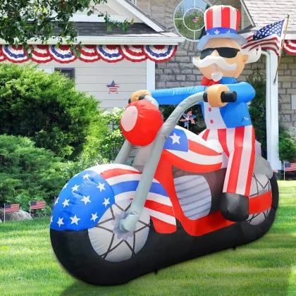 Patriotic 4th of July Inflatable Decoration with LED Light
