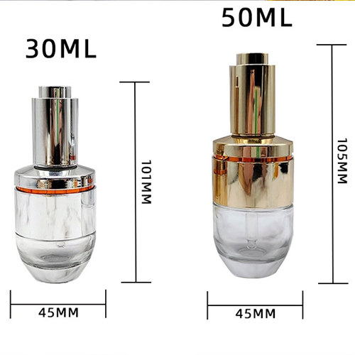 30ml Electroplate Silver Empty Skincare Press Pump Lotion