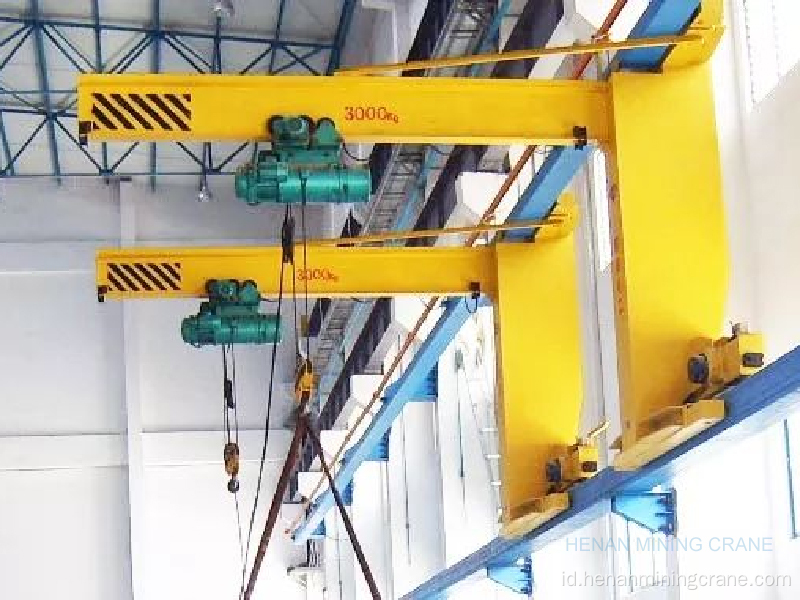 dinding cantilever yang dipasang di dinding crane jib crane