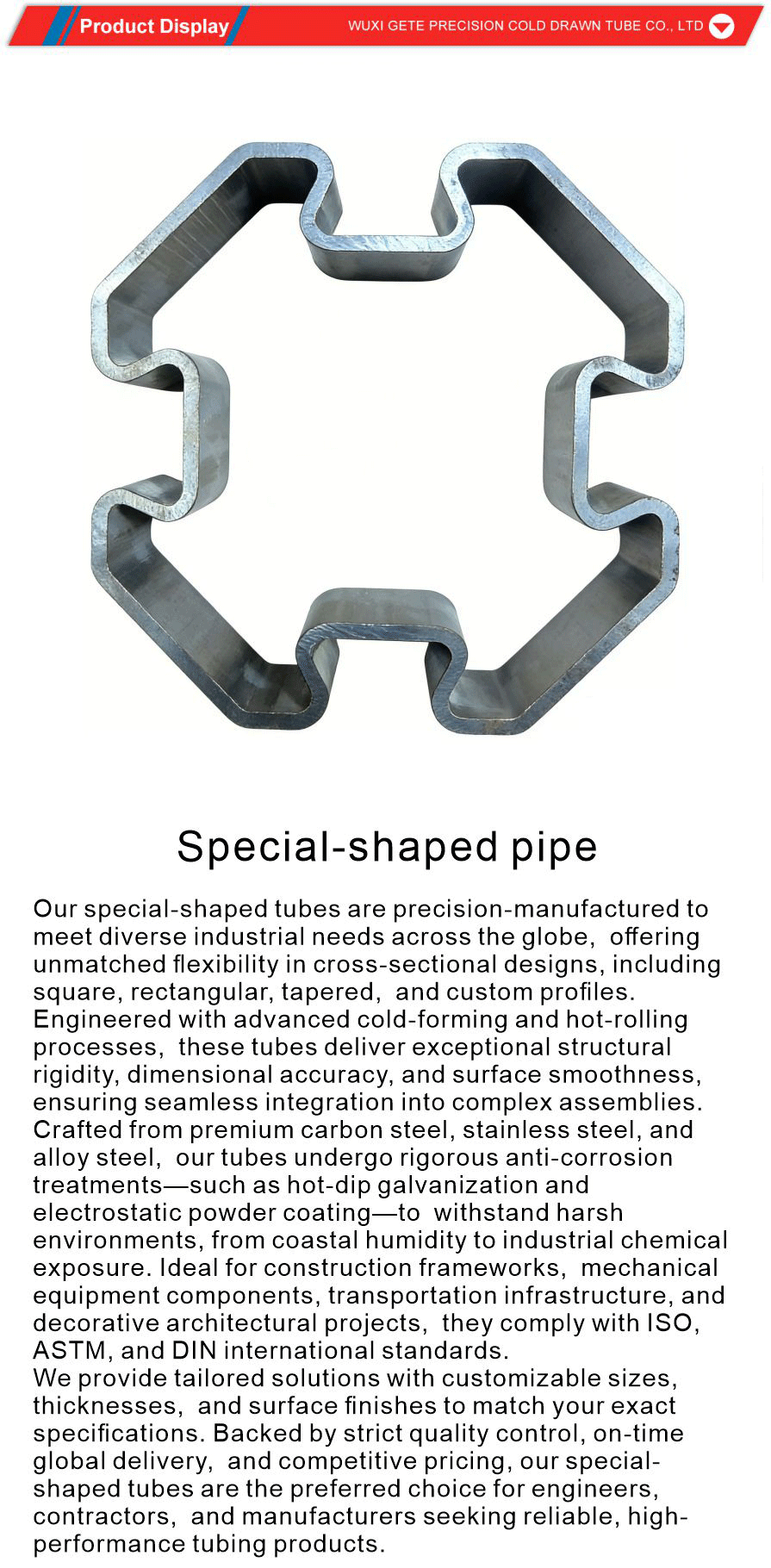 Precision-shaped Tubes Irregular