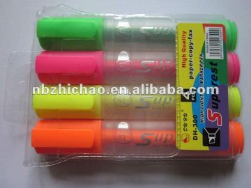 Pouplar classical transparent penbody flat Highlighters pvc bag packing XSG factory sell