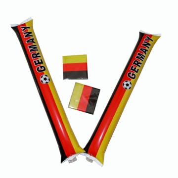 Wereldbeker opblaasbare vlaggen en juichende stokken: gepersonaliseerde PE -vlaggen, Bang Bang Sticks &amp; Football Fan Thunder Sticks