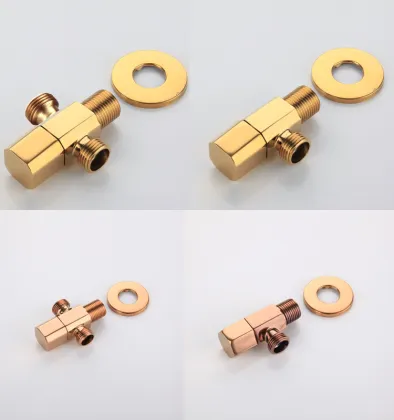 Rose Gold Angle Stop Valve for Bathroom and Toilet