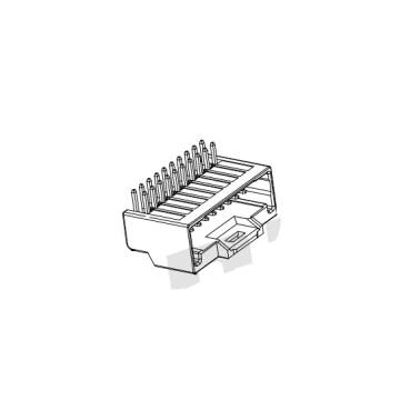 2,00 mm pitch rechter hoek dip dual row connector