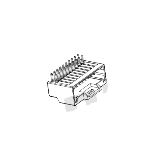 Conector dual de doble fila del ángulo recto de tono recto de 2.00 mm