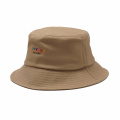 Brown Bucket Hat with Embroidered Logo