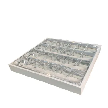 Modern Office Rectangle LED Ceiling Grille Lamp 4x8W Louver Troffer Light Fixture