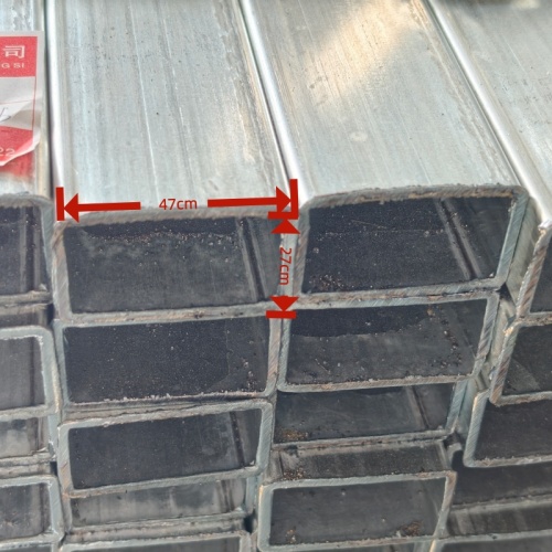 Langlebiges, verzinktes Vierkantrohr 27 x 47 x 1,2 mm