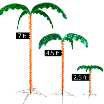 4.5ft Deluxe Tropical LED Rope Light Palm Tree - Outdoor Party Garden Decoration