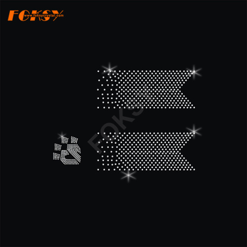 Hair Bows Iron On Rhinestone Transfer For Cheerleaders