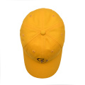 6 pannello giallo ricamato da baseball berretto da baseball