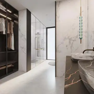 Large Size Indoor Ceramic Wall Tiles: 900x2700mm Sintered Stone Look for Living Rooms, Bedrooms, Hotels, Shopping Malls, and Villas - Matte Finish