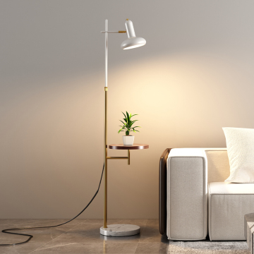 Kablosuz şarj metal gövdeli modern LED zemin lambası