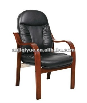 luxury PU and wooden visitor chair