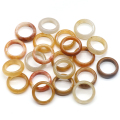 10 pezzi di anelli colorati di bande gemme set anello impilabile eternità cristallino per donne ragazze minimaliste di pietra natale