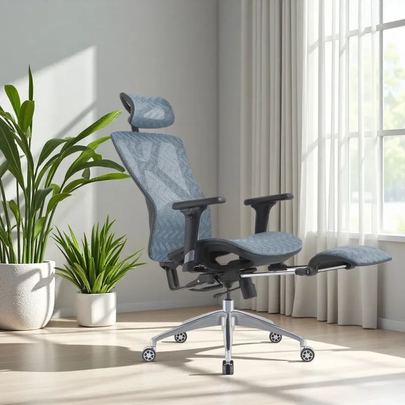 Ergonomic Mesh Office Chair with Headrest and Lumbar Support